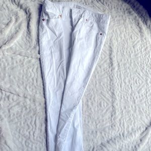 White low rise skinny jeans